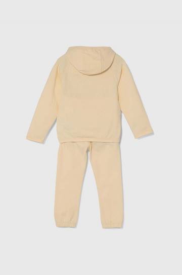 Детский хлопковый спортивный костюм Calvin Klein Jeans цвет оранжевый