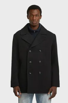 Мужское черное шерстяное пальто Черный L G-Star RAW D27310,E155