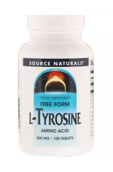 L-Тирозин Source Naturals L-Tyrosine Amino Acid 500 мг, 100 таблеток