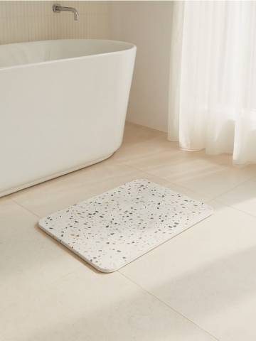 Килимок для ванної кімнати - кремовий