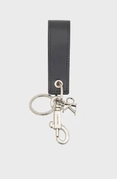Мужской черный кожаный  брелок BOLD Черный ONESIZE Calvin Klein LV04D1151G