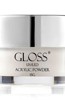 Акриловая пудра для ногтей Gloss UV/LED Acrylic Powder 006 Белый, 15 г