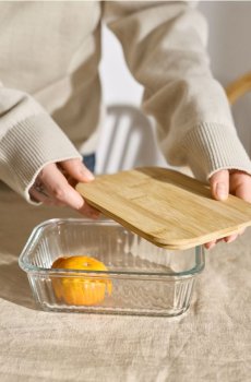 Рифлений контейнер для зберігання продуктів - clear