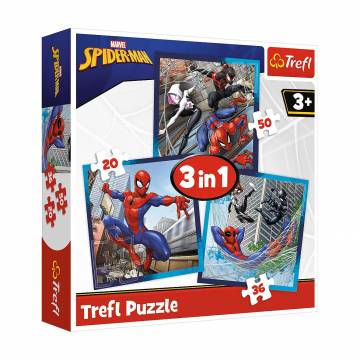 Пазлы 3 в 1 Trefl Marvel Spiderman Spider Friends, 20*19.5 см, от 3 лет, 106 элементов (34874) Пазлы 3 в 1 Trefl Marvel Spiderman Spider Friends, 20*19.5 см, от 3 лет, 106 элементов (34874)