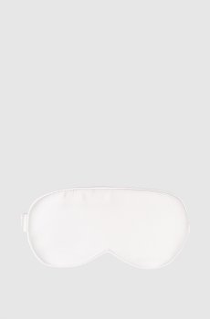 Белая маска для сна из шелка