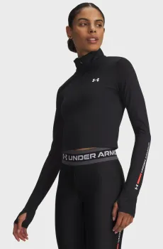 Женский черный топ Tech Branded 1/2 Zip Черный XS Under Armour 6009988-001