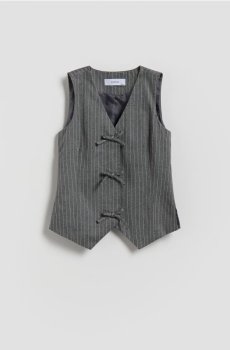 Reserved - Жилет в смужку - темно-сірий - 004EH-90M
