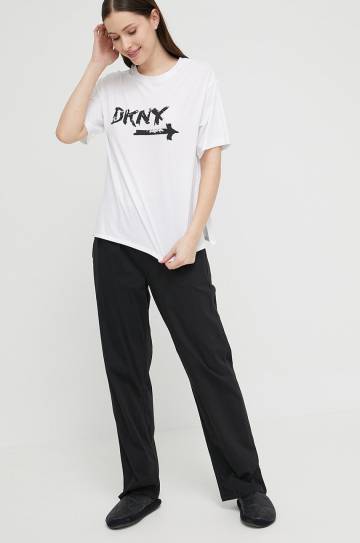Пижамная футболка Dkny цвет белый Пижамная футболка Dkny цвет белый