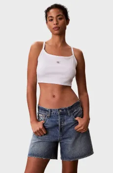 Женский белый топ LABEL 2X2 BABY Белый L Calvin Klein Jeans LV047F221G