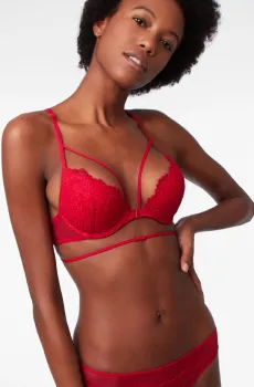 Женский красный бюстгальтер пуш-ап TIMING Красный 75C Etam 6503079