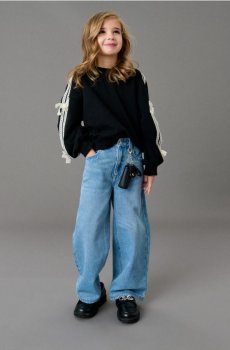 Класичні джинси wide leg - синій