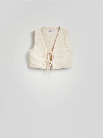 Reserved - LADIES` VEST - нюдовий - 9314H-02J Reserved - LADIES` VEST - нюдовий - 9314H-02J