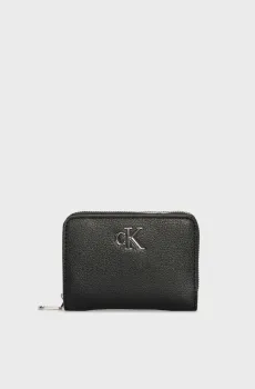 Женский черный кошелек MINIMAL MONOGRAM MED ZIP AROUND Черный ONESIZE Calvin Klein K60K612740