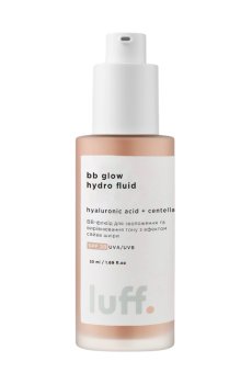 ВВ-флюид для лица Luff BB Glow Hydro Fluid SPF20 UVA/UVB для увлажнения и выравнивания тона с эффектом сияния кожи, 50 мл