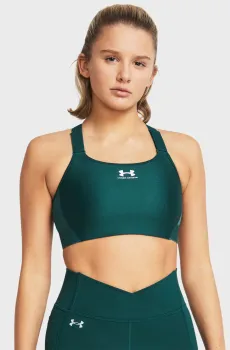Женский зеленый топ UA HG Armour High Зеленый XS Under Armour 1379195-449