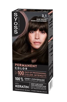 Стойкая крем-краска для волос SYOSS 3_1 Темно-каштановый, 115 мл