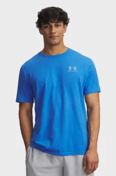 Мужская синяя футболка UA M SPORTSTYLE LC SS Синий S Under Armour 1326799-411