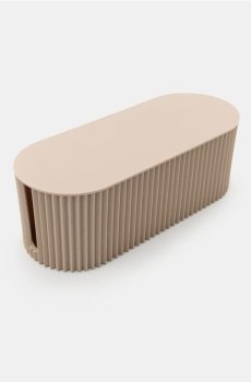 Органайзер для кабелів з рифленою кришкою - бежевий