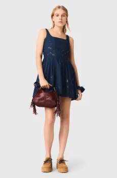 Женское темно-синее джинсовое платье Синий 36 MAJE MFPRO04559_Navy