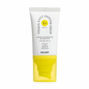 Солнцезащитный крем для лица Hillary VitaSun Daily Defense Cream, SPF 50+, 40 мл Солнцезащитный крем для лица Hillary VitaSun Daily Defense Cream, SPF 50+, 40 мл