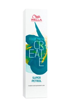 Оттеночная краска для волос Wella Professionals Color Fresh Create для создания ярких цветных эффектов Super Petrol, 60 мл