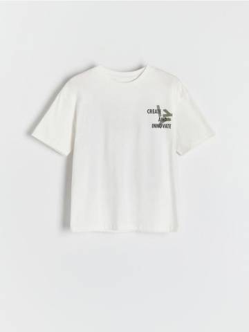 Reserved - Футболка з принтом - кремовий - 952EG-01X Reserved - Футболка з принтом - кремовий - 952EG-01X