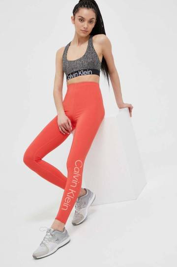 Спортивный бюстгальтер Calvin Klein Performance Effect цвет чёрный узорный Спортивный бюстгальтер Calvin Klein Performance Effect цвет чёрный узорный