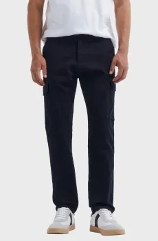 Мужские темно-синие карго Slim Fit Синий 40 SPRINGFIELD 1552730