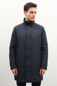 Классический мужской плащ темно-синего цвета AS-147-reflect-dark-navy
