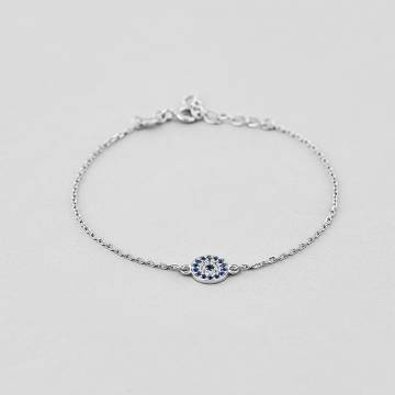 Серебряный браслет Minimal ЛК-4633р/ЛК-0335р(с)-blue/white Серебряный браслет Minimal ЛК-4633р/ЛК-0335р(с)-blue/white