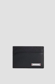 Мужской черный кожаный кардхолдер Черный ONESIZE HUGO 50523722;001