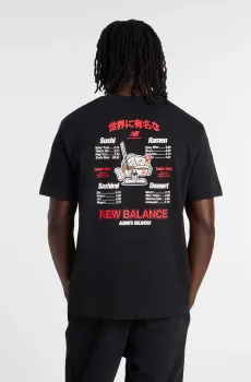 Мужская черная футболка Ramen Черный L New Balance MT61H51DBK