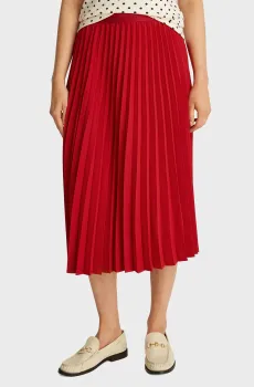 Женская красная плиссированная юбка FLUID Красный XXS Tommy Hilfiger WW0WW43886