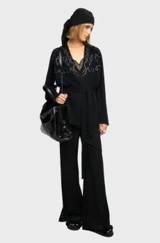 Женский черный кашемировый кардиган Salomy Черный M-L ZADIG&VOLTAIRE KWCA01536_BLACK