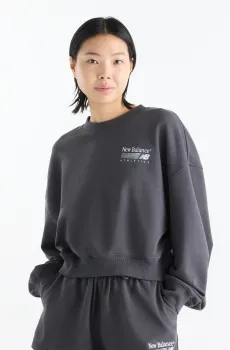 Женский черный свитшот Trackside French Terry Crew Черный M New Balance WT62X7T4BLK