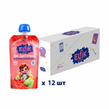 Сок детский Elfik Magic Яблоко-шиповник, без добавленого сахара, от 5 месяцев, 12*175 мл Сок детский Elfik Magic Яблоко-шиповник, без добавленого сахара, от 5 месяцев, 12*175 мл