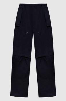 Синий карго с вышивкой логотипа