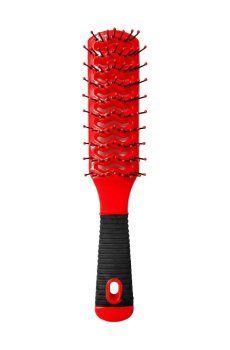 Расческа для волос Beauty Line продувная, красная, 1 шт (412232-Чер)