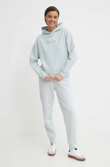 Хлопковая кофта Calvin Klein женская с капюшоном с принтом K20K205449 Хлопковая кофта Calvin Klein женская с капюшоном с принтом K20K205449