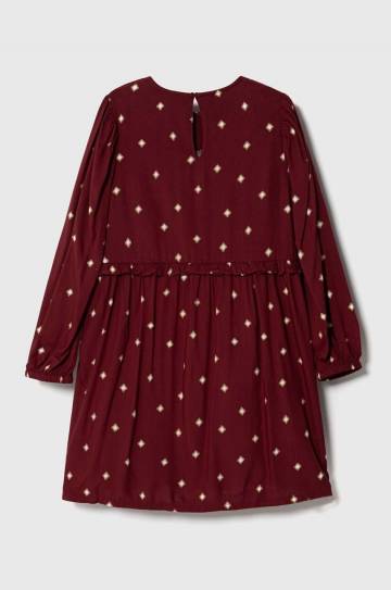 Детское платье Pepe Jeans цвет бордовый mini расклешённое Детское платье Pepe Jeans цвет бордовый mini расклешённое