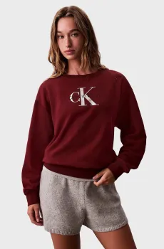 Женский бордовый свитшот MONOLOGO Бордовый XS Calvin Klein Jeans LV047B234G
