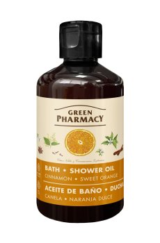 Масло для ванны и душа Green Pharmacy Корица и сладкий апельсин, 250 мл