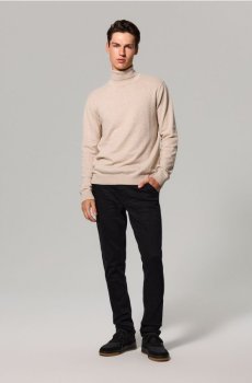 Джинси chino slim fit з поясом - чорний