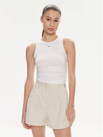 Tommy Jeans Топ DW0DW17893 Білий Slim Fit Tommy Jeans Топ DW0DW17893 Білий Slim Fit