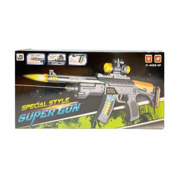 Детский автомат Shantou Jinxing Special Style Super Gun с подсветкой и звуком, в коробке, от 3 лет, 42*19*4 см (JQ6803D) Детский автомат Shantou Jinxing Special Style Super Gun с подсветкой и звуком, в коробке, от 3 лет, 42*19*4 см (JQ6803D)