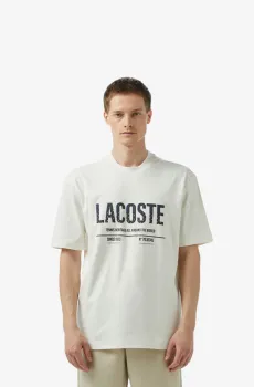 Мужская белая футболка Белый L-XL Lacoste TH0506R70V