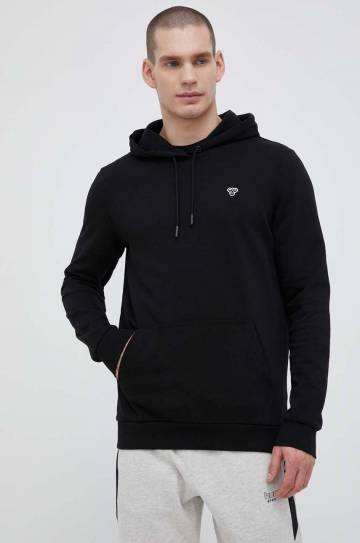 Хлопковая кофта Hummel мужская цвет чёрный однотонная Хлопковая кофта Hummel мужская цвет чёрный однотонная