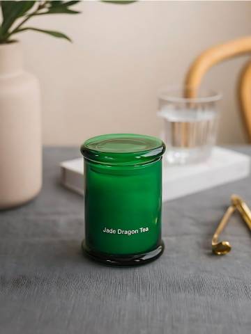 Ароматична свічка Jade Dragon Tea - зелений Ароматична свічка Jade Dragon Tea - зелений