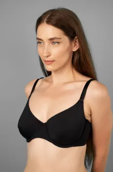 Женский черный бюстгальтер Черный 90B brabrabra SLZ24201022