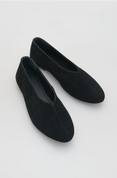 Reserved - Замшеві балетки - чорний - 509ID-99X